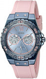  Shop Authentic Guess Limelight Blue Dial Pink Rubber Strap Watch For Women - W0775L5 - Luxxuri