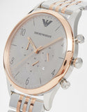  Shop Authentic Emporio Armani Beta Chronograph Grey Dial Two Tone Steel Strap Watch For Men - AR1864 - Luxxuri