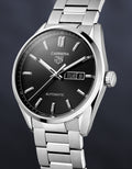  Shop Authentic Tag Heuer Carrera Day Date Automatic Black Dial Silver Steel Strap Watch for Men - WBN2010.BA0640 - Luxxuri