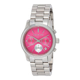  Shop Authentic Michael Kors Runway Chronograph Pink Dial Silver Steel Strap Watch for Women - MK6160 - Luxxuri
