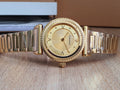  Shop Authentic Versace V-Motif Gold Dial Gold Steel Strap Watch for Women - VERE00618 - Luxxuri