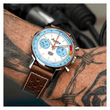 Shop Authentic Breitling Top Time Deus Limited Edition White Dial Brown Leather Strap Watch for Men - A233112A1A1X1 - Luxxuri
