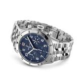  Shop Authentic Breitling Avi Chronograph 42 Tribute to Vought F4U Corsair Blue Dial Silver Steel Strap Watch for Men - A233801A1C1A1 - Luxxuri