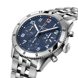  Shop Authentic Breitling Avi Chronograph 42 Tribute to Vought F4U Corsair Blue Dial Silver Steel Strap Watch for Men - A233801A1C1A1 - Luxxuri
