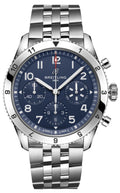  Shop Authentic Breitling Avi Chronograph 42 Tribute to Vought F4U Corsair Blue Dial Silver Steel Strap Watch for Men - A233801A1C1A1 - Luxxuri