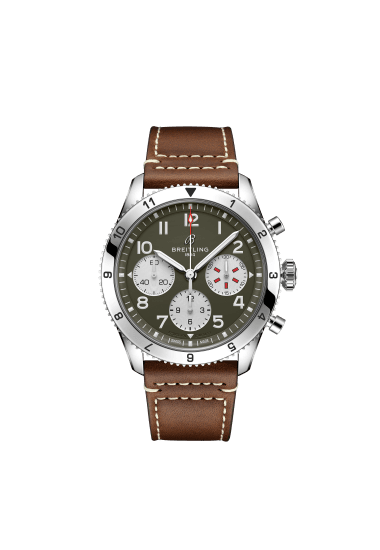  Shop Authentic Breitling Avi Chronograph 42 Mosquito Black Dial Brown Leather Strap Watch for Men - Y233801A1B1X1 - Luxxuri
