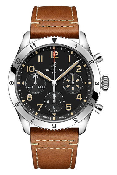  Shop Authentic Breitling Avi Chronograph 42 P-51 Mustang Black Dial Brown Leather Strap Watch for Men - A233803A1B1X1 - Luxxuri