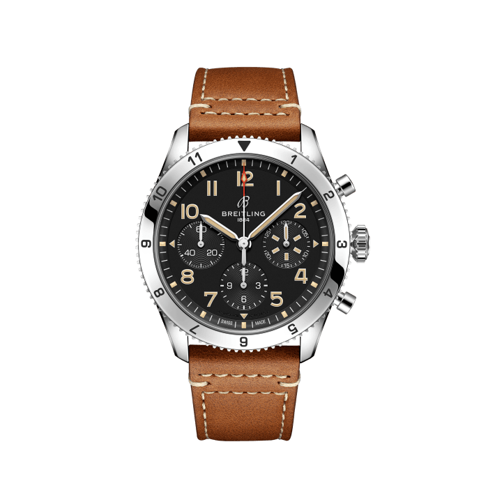  Shop Authentic Breitling Avi Chronograph 42 P-51 Mustang Black Dial Brown Leather Strap Watch for Men - A233803A1B1X1 - Luxxuri