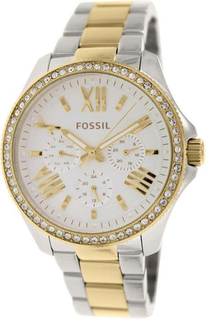  Shop Authentic Fossil Cecile White Dial Two Tone Steel Strap Watch for Women - AM4543 - Luxxuri