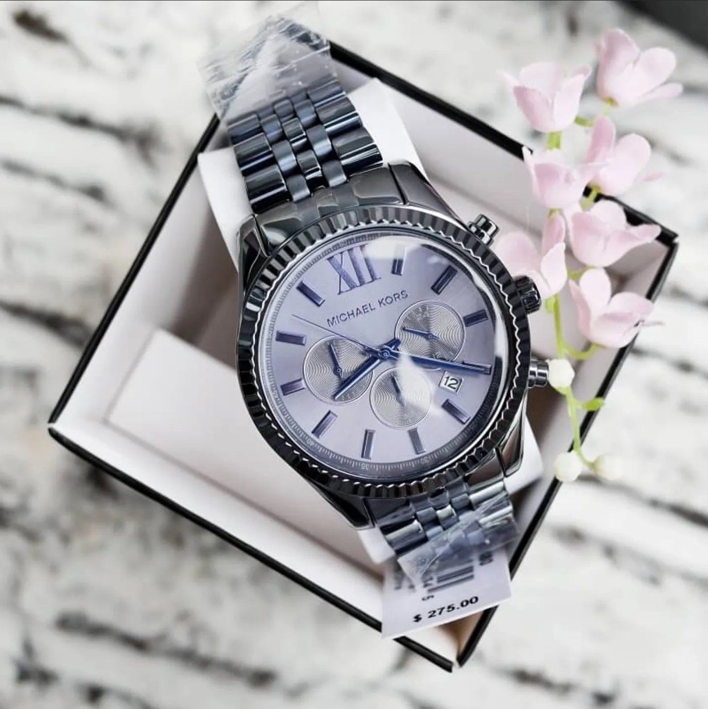  Shop Authentic Michael Kors Lexington Chronograph Blue Dial Blue Steel Strap Watch for Men - MK8480 - Luxxuri