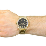  Shop Authentic Armani Exchange Nico Analog Black Dial Gold Steel Strap Watch For Men - AX2328 - Luxxuri