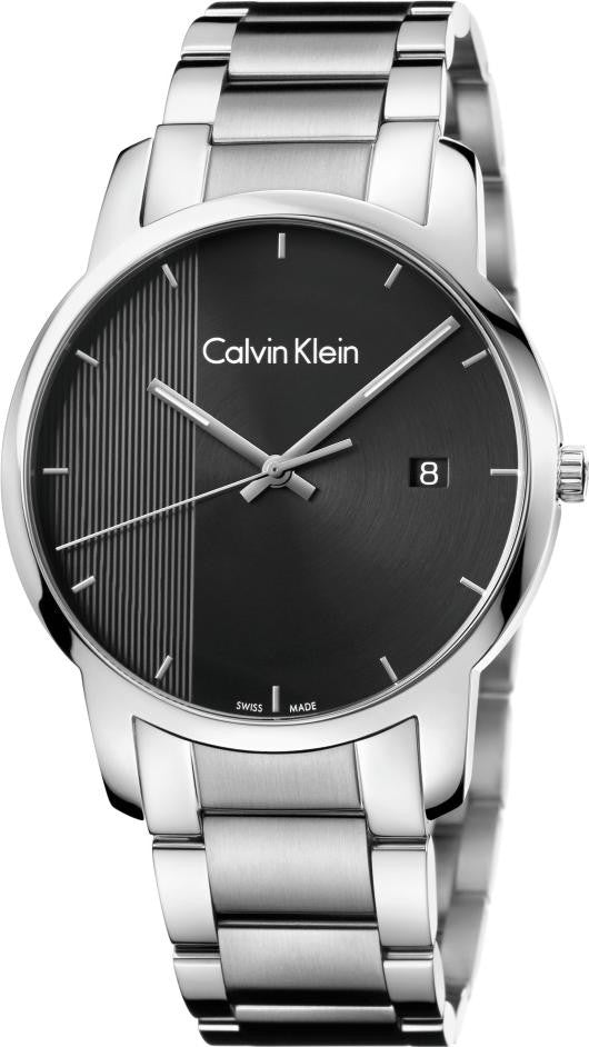  Shop Authentic Calvin Klein City Chronograph Black Dial Silver Steel Strap Watch for Men - K2G2G14Y - Luxxuri