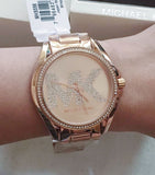  Shop Authentic Michael Kors Bradshaw Quartz Rose Gold Dial Rose Gold Steel Strap Watch For Women - MK6556 - Luxxuri