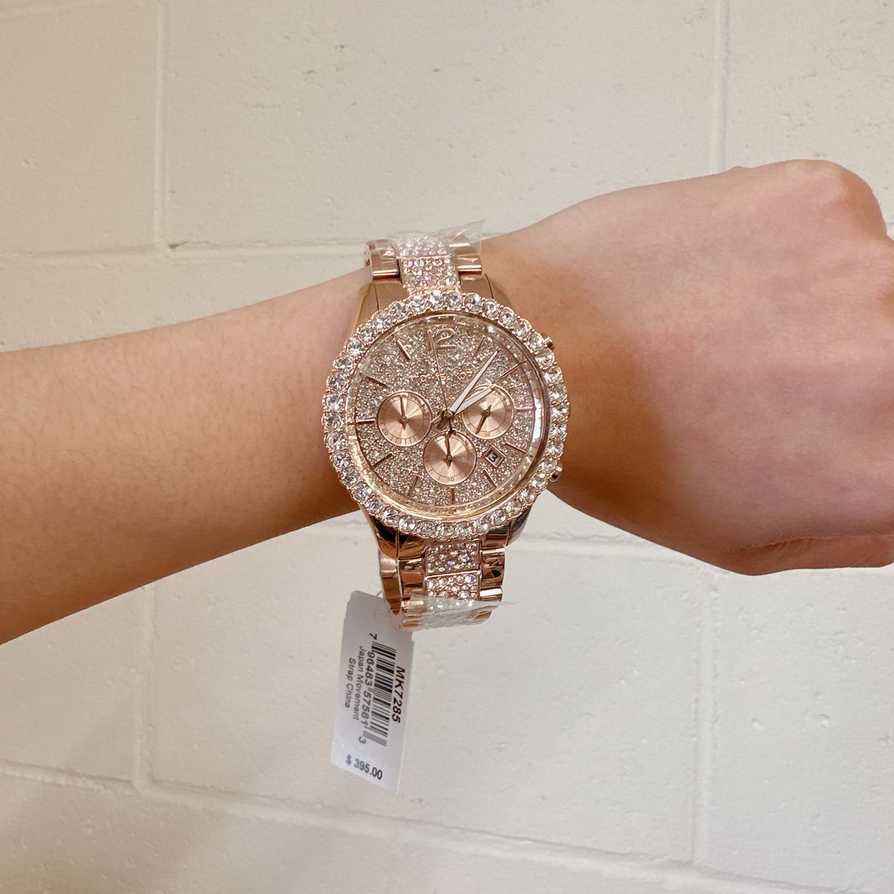  Shop Authentic Michael Kors Layton Chronograph Rose Gold Dial Rose Gold Steel Strap Watch For Women - MK7285 - Luxxuri