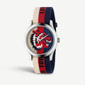  Shop Authentic Gucci G Timeless Quartz White Red Blue Dial Multicolored NATO Strap Watch For Men - YA1264059 - Luxxuri