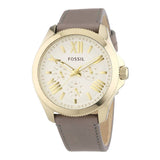  Shop Authentic Fossil Cecile Champagne Dial Grey Leather Strap Watch for Women - AM4529 - Luxxuri