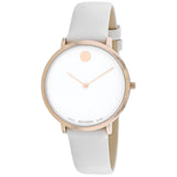  Shop Authentic Movado Museum 70th Anniversary Special Edition White Dial White Leather Strap Watch For Women - 0607139 - Luxxuri
