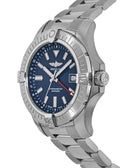  Shop Authentic Breitling Avenger Automatic GMT 45 Blue Dial Silver Steel Strap Watch for Men - A32395101C1A1 - Luxxuri
