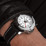  Shop Authentic Breitling Avenger Automatic GMT 43 White Dial Black Nylon Strap Watch for Men - A32397101A1X1 - Luxxuri