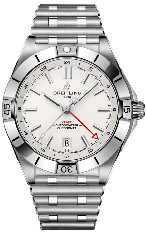  Shop Authentic Breitling Chronomat GMT 40 White Dial Silver Steel Strap Watch for Men - A32398101A1A1 - Luxxuri