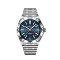 Breitling Chronomat GMT 40 Blue Dial Silver Steel Strap Watch for Men - A32398101C1A1