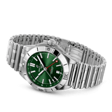  Shop Authentic Breitling Chronomat GMT 40 Green Dial Silver Steel Strap Watch for Men - A32398101L1A1 - Luxxuri