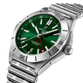 Breitling Chronomat GMT 40 Green Dial Silver Steel Strap Watch for Men - A32398101L1A1