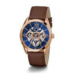  Shop Authentic Guess Tailor Analog Blue Dial Brown Leather Strap Watch for Men - GW0389G3 - Luxxuri