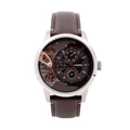 Fossil Townsman Automatic Black Dial Brown Leather Strap Watch for Men -  ME1163