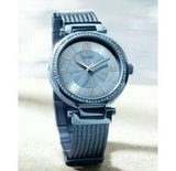  Shop Authentic Guess Soho Diamonds Blue Dial Blue Mesh Bracelet Watch For Women - W0638L3 - Luxxuri