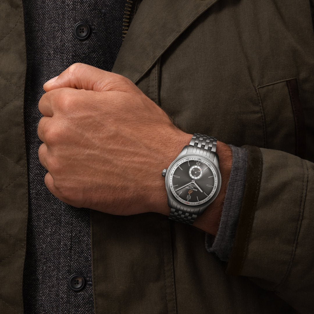  Shop Authentic Breitling Premier Automatic 40mm Stainless Steel Anthracite Dial Mens Watch - A37340351B1A1 - Luxxuri