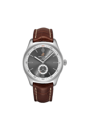  Shop Authentic Breitling Premier Automatic 40mm Grey Dial Brown Leather Strap Watch for Men - A37340351B1P2 - Luxxuri