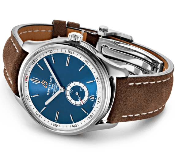  Shop Authentic Breitling Premier Automatic 40mm Blue Dial Brown Leather Strap Mens Watch - A37340351C1X2 - Luxxuri