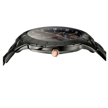  Shop Authentic Versace Univers Quartz Black Dial Black Steel Strap Watch for Men - VEBK00618 - Luxxuri