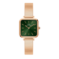  Shop Authentic Daniel Wellington Quadro Studio Green Dial Rose Gold Mesh Strap Watch For Women - DW00100520 - Luxxuri