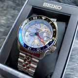  Shop Authentic Seiko 5 Sports Automatic GMT SKX Sports Style Asia Exclusive Limited Edition Ice Blue Dial Silver Steel Strap Watch For Men - SSK029K1 - Luxxuri