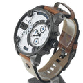  Shop Authentic Diesel SBA Dual Time Chronograph White Dial Brown Leather Strap Watch For Men - DZ7269 - Luxxuri