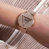 Shop Authentic Guess Iconic Diamonds Rose Gold Dial Rose Gold Mesh Bracelet Watch For Women - GW0477L3 - Luxxuri