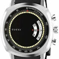  Shop Authentic Gucci Grip Chronograph Black Dial Black Rubber Strap Watch For Men - YA157301 - Luxxuri
