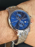  Shop Authentic Hugo Boss Jet Blue Dial Silver Steel Strap Watch for Men - 1513384 - Luxxuri