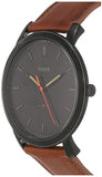  Shop Authentic Fossil The Minimalist Black Dial Brown Leather Strap Watch for Men - FS5305 - Luxxuri