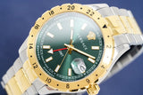  Shop Authentic Versace Hellenyium GMT Green Dial Two Tone Steel Strap Watch for Men - V11050015 - Luxxuri