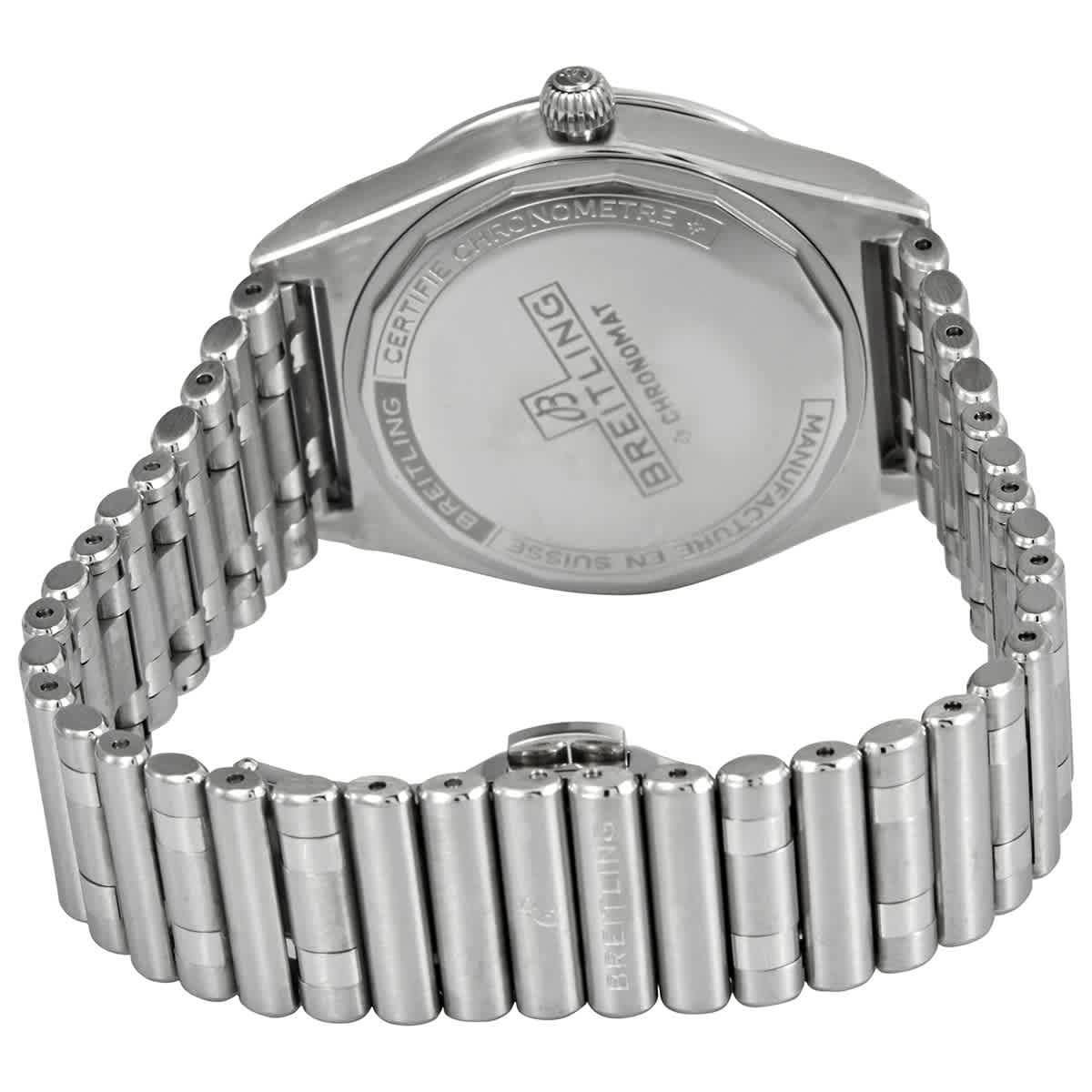  Shop Authentic Breitling Chronomat Automatic 36 Blue Dial Silver Steel Strap Watch for Women - A10380101C1A1 - Luxxuri