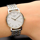  Shop Authentic Tissot T Classic Everytime Small White Dial Two Tone Mesh Bracelet Watch For Women - T109.210.22.031.00 - Luxxuri