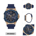  Shop Authentic Guess Genesis Quartz Blue Dial Blue Silicone Strap Watch For Men - W1254G3 - Luxxuri