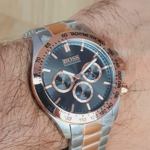  Shop Authentic Hugo Boss Ikon Grey Dial Two Tone Steel Strap Watch for Men - 1513339 - Luxxuri