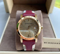  Shop Authentic Burberry The City Gold Dial Orange Leather Strap Watch for Women - BU9017 - Luxxuri