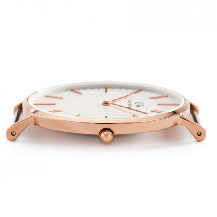  Shop Authentic Daniel Wellington Classic Sheffield White Dial Black Leather Strap Watch For Men - DW00100007 - Luxxuri