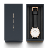  Shop Authentic Daniel Wellington Classic Sheffield White Dial Black Leather Strap Watch for Women - DW00100036 - Luxxuri