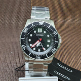  Shop Authentic Citizen Mechanical Black Dial Silver Steel Strap Watch For Men - NJ0120-81E - Luxxuri